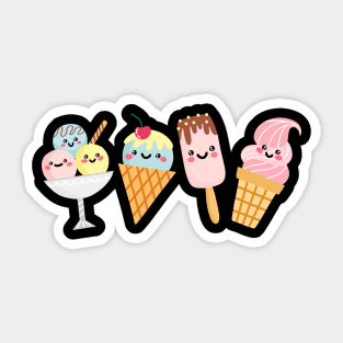 Ice cream lover for summer Sticker